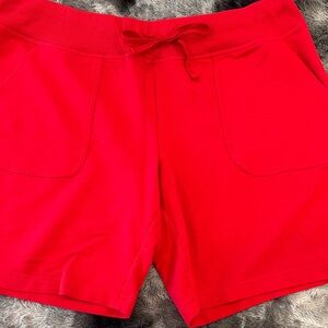 Athletic Works Red Athletic Shorts Lightweight Mid-Thigh
